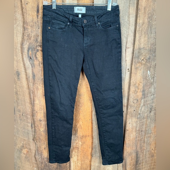 Paige Skyline Skinny Black Jeans - Size 26 - Picture 6 of 14